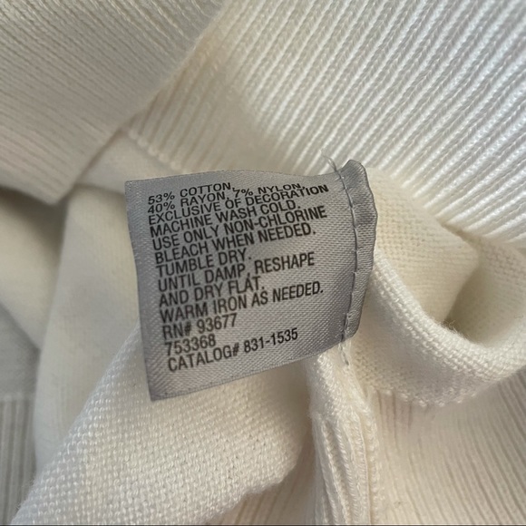 Worthington Lace Crew Neck Balloon Sleeve Sweater - Picture 8 of 8